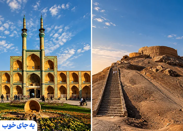 جاذبه‌های فضای باز و مرتفع یزد در زمستان